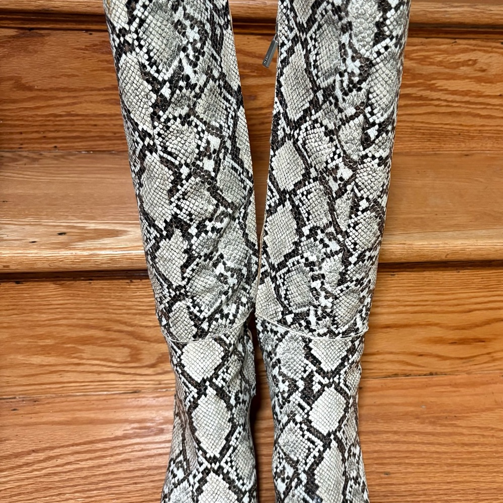 Justin Boots Snake Print Heeled Boots